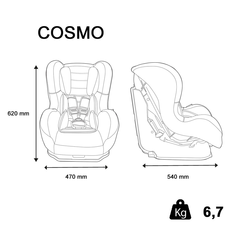 Siège auto Disney Cosmo SP Luxe Minnie (0-18kg) - Siège auto Groupe 0 + 1 - Siège  auto