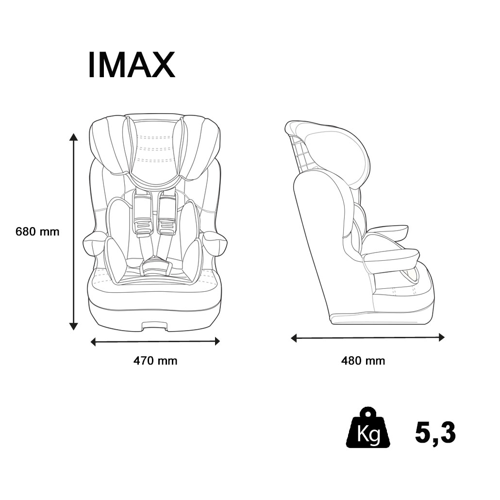Siège auto IMAX - Groupe 1/2/3 (9-36Kg) - Nania Luxe - Mycarsit