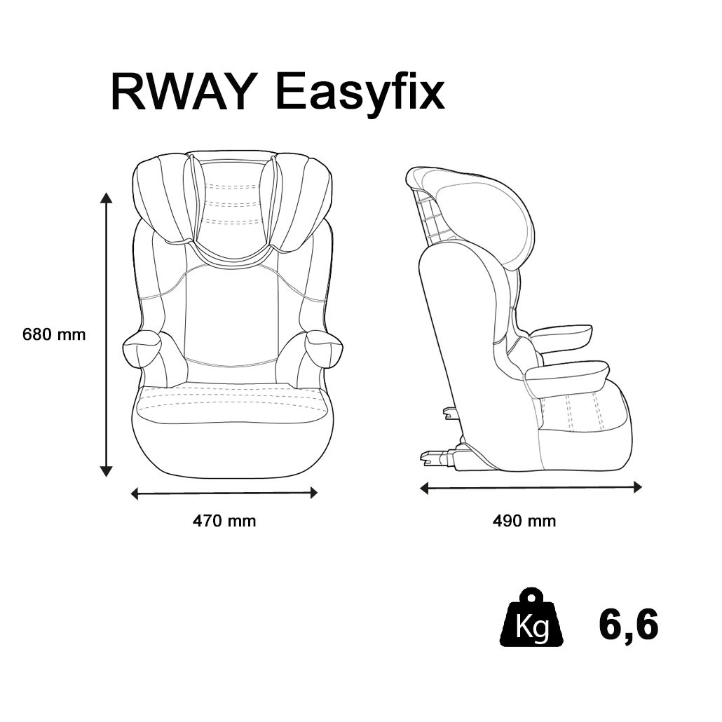 Siège Auto Rehausseur Rway Easyfix Groupe 2/3 (15-36kg) - Disney