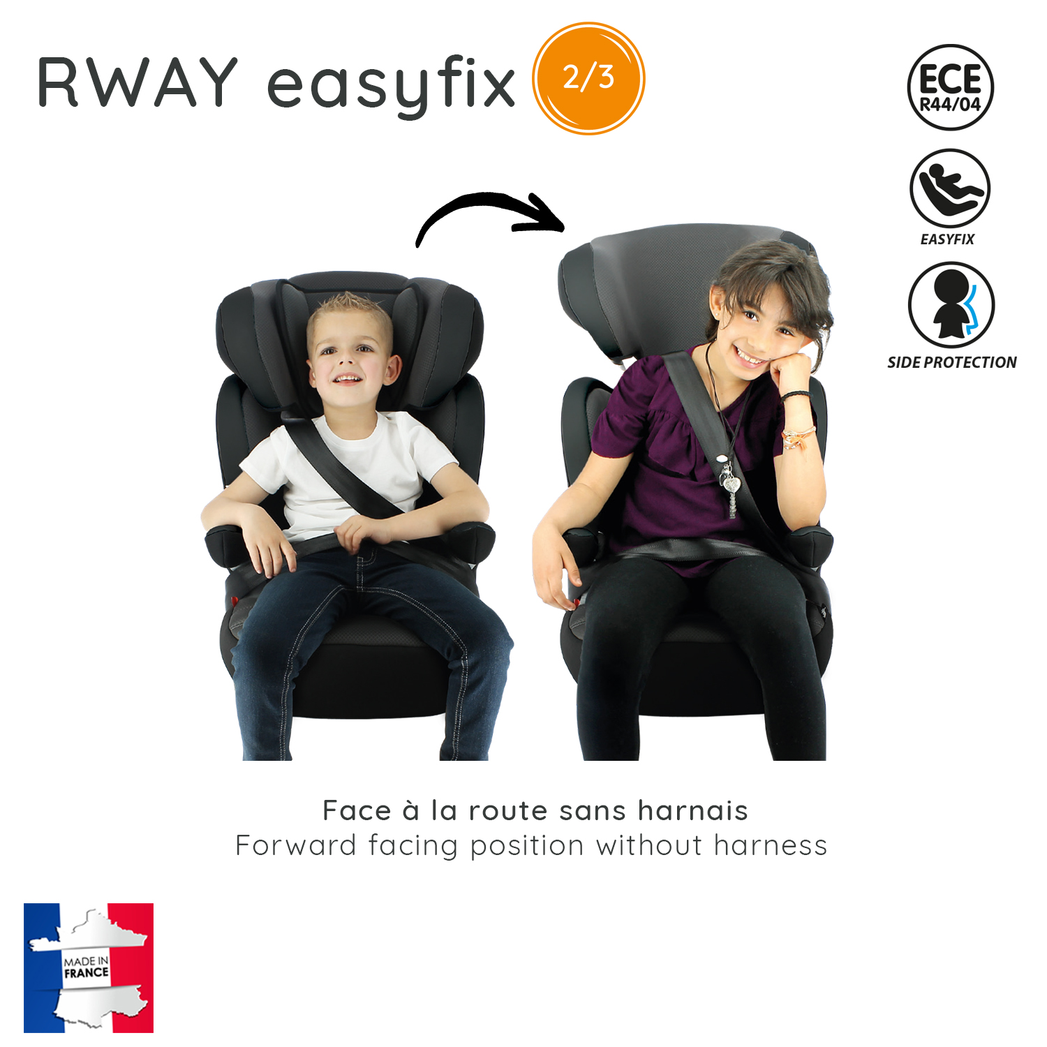 Siège auto rehausseur easyfix RWAY - Groupe 2/3 (15-36 Kg) - Disney Luxe