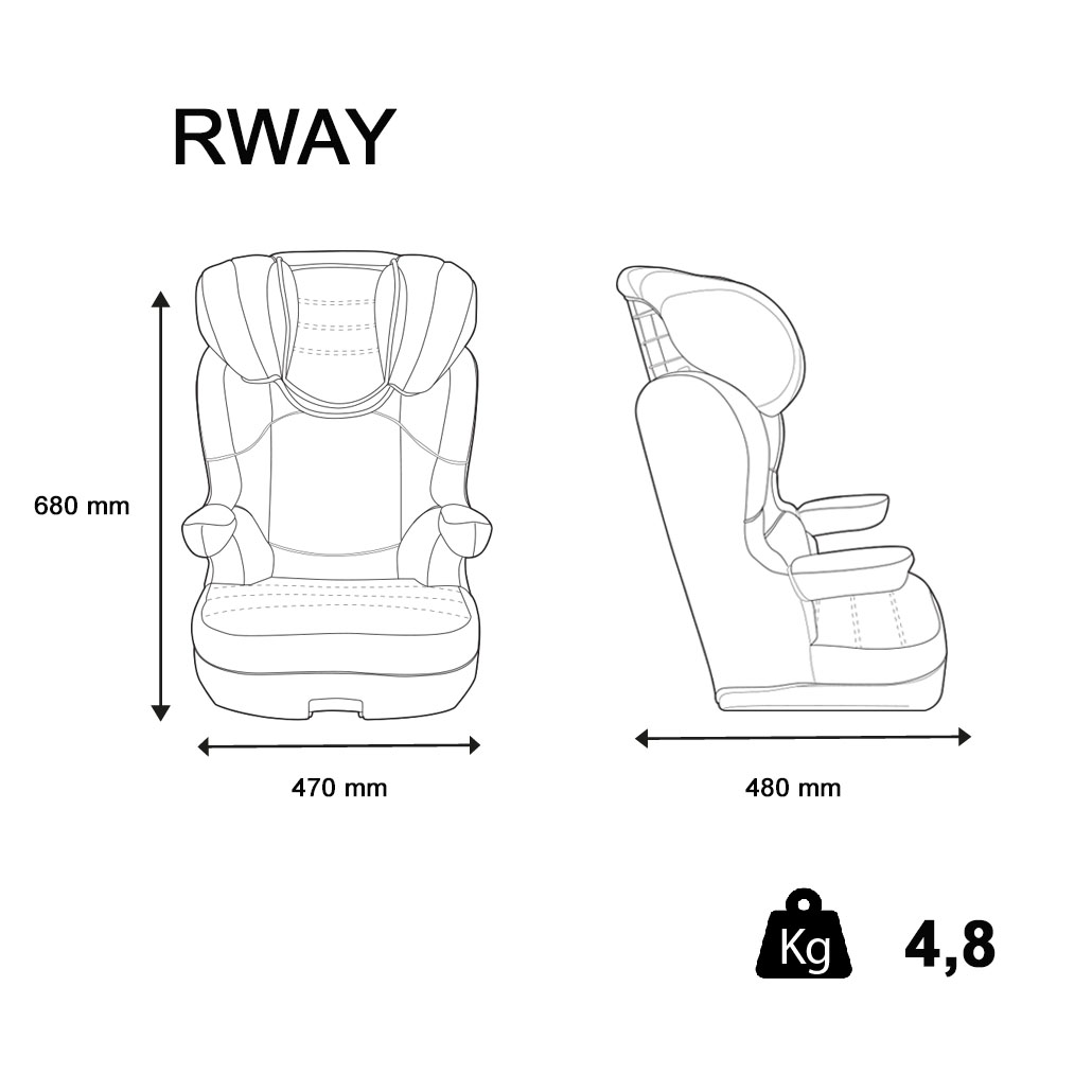 Siège auto rehausseur RWAY - Groupe 2/3 (15-36 Kg) - Disney Luxe - Mycarsit