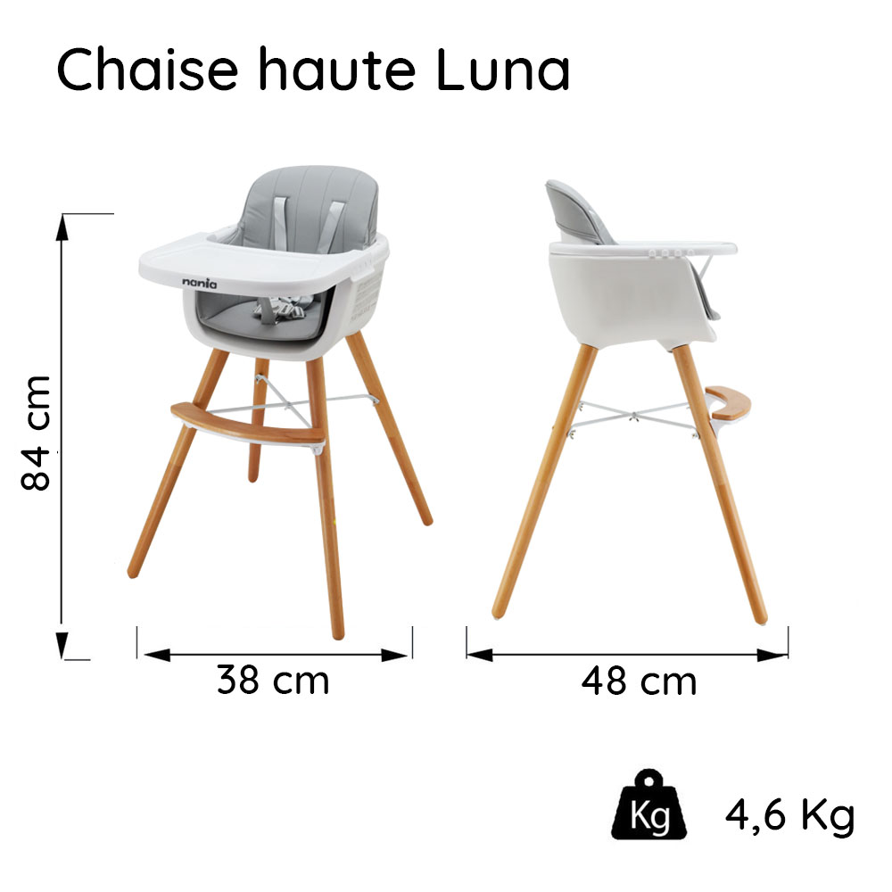 Chaise Haute Evolutive Luna 2 En 1 Des 6 Mois Mycarsit