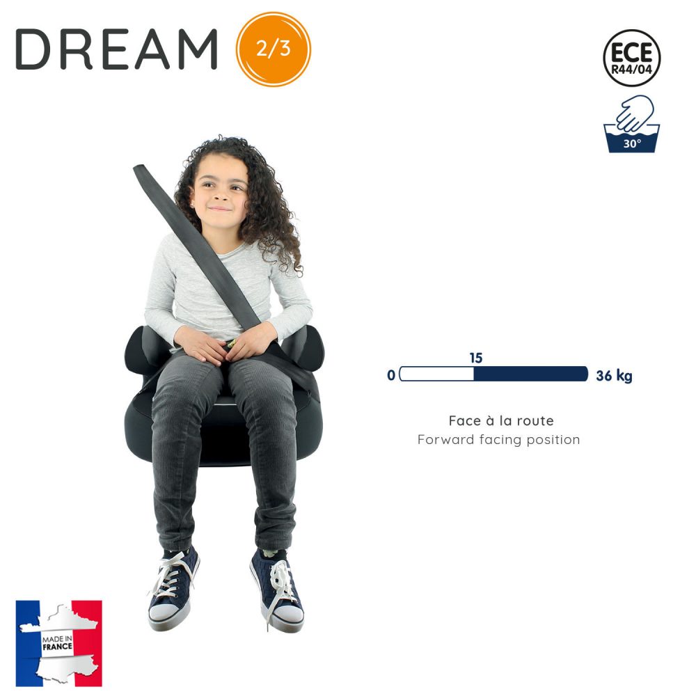 Siège auto rehausseur bas DREAM - Groupe 2/3 (15-36kg) - Nania Luxe -  Mycarsit