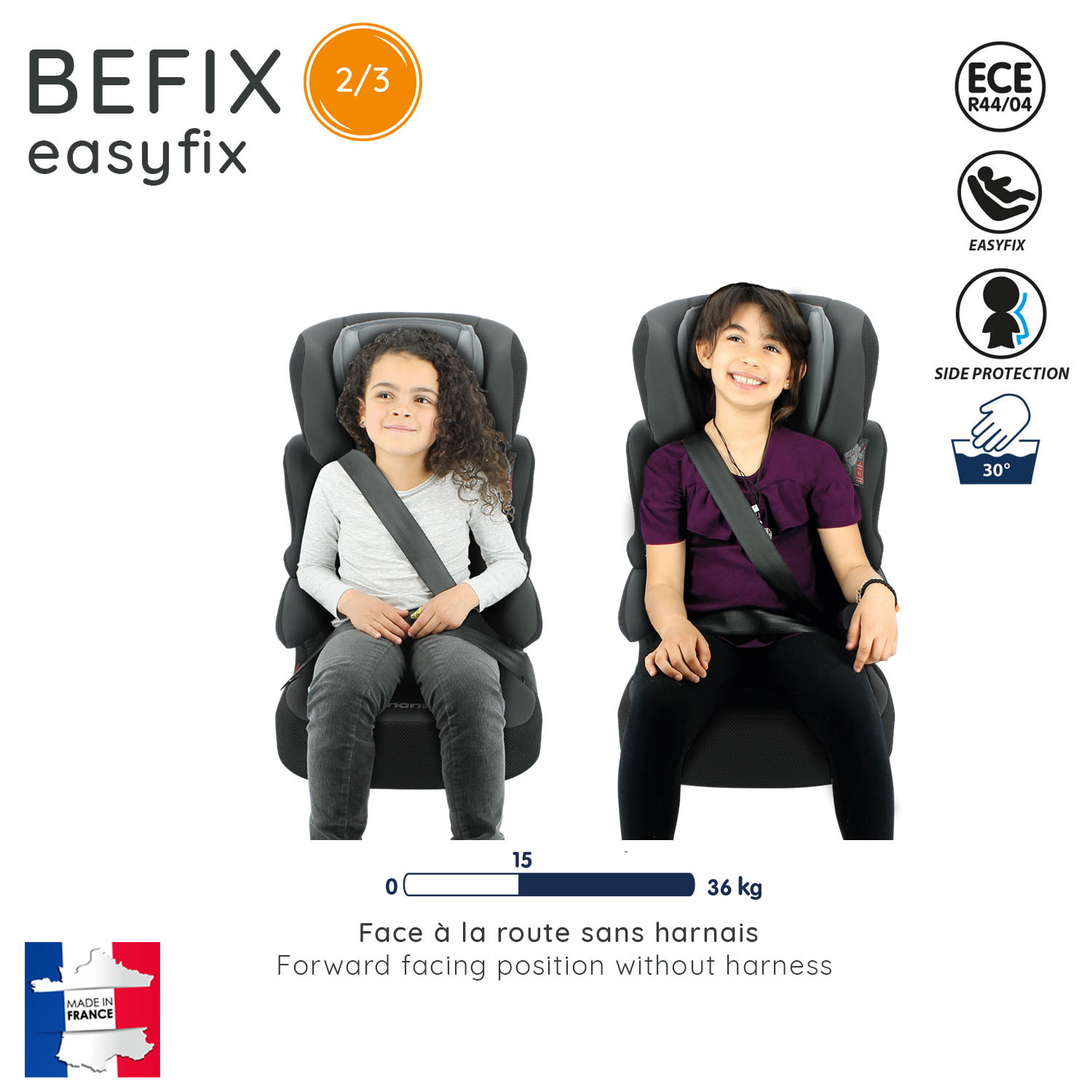 Siège auto rehausseur Easyfix BEFIX - Groupe 2/3 (15-36 Kg) - Disney luxe -  Mycarsit