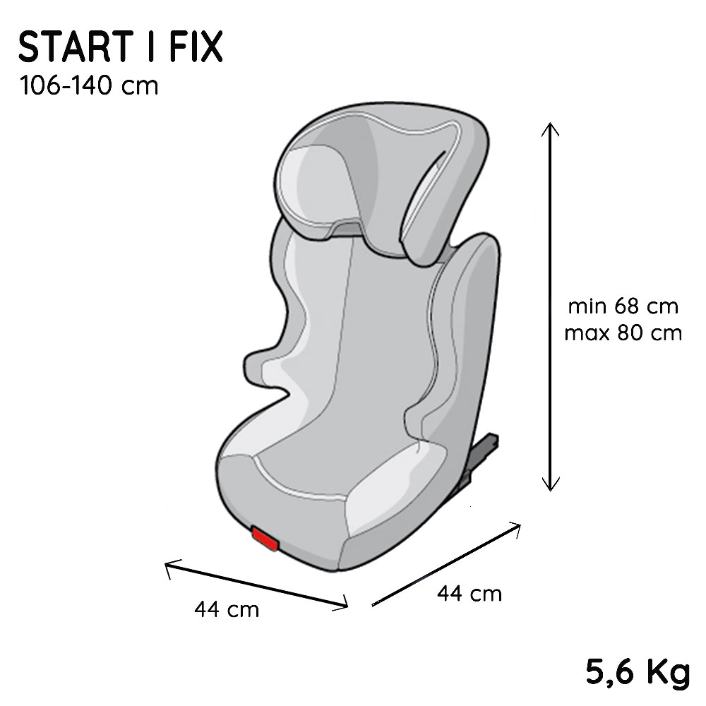 NANIA Siege Auto isofix NANIA ZENA I FIX 40-105 cm – (0 a 4 ans) - Dos  route 40-87 cm – Tetiere réglable - Inclinable – Made in pas cher 