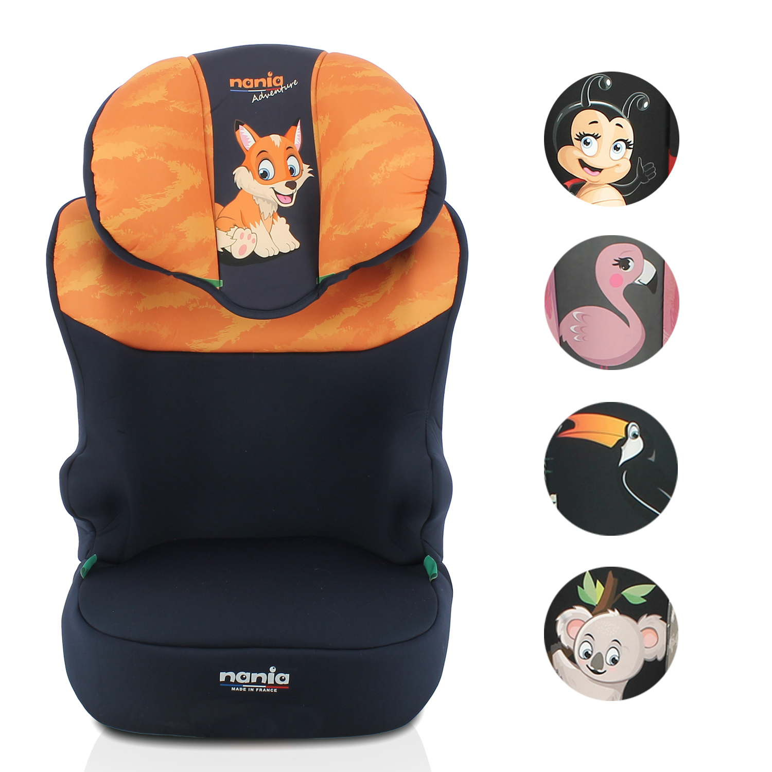 Nania - Start I 106-140 cm R129 i-Size Belted Booster car seat - for  Children Aged 5 to 10 - Height-Adjustable headrest - Reclining Base - Made  in France (Black Access) : : Baby Products