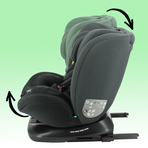 Safety baby - siege auto isofix seaty groupe 0/1/2/3 (0-36kg) pivotant a  360° - dos a la route 0-13 kg - noir NAN3507460161861 - Conforama
